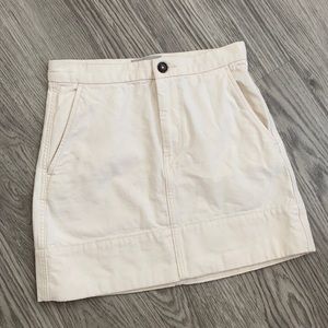 Everlane White Denim Skirt